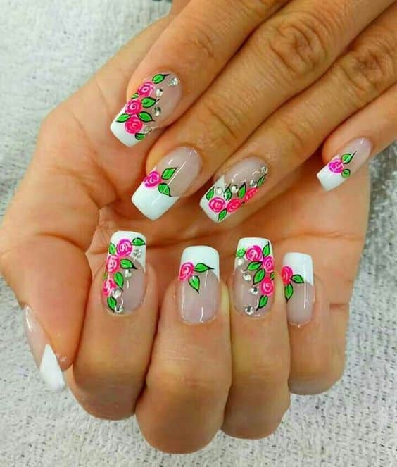 50+ Stunning Rose Nail Design