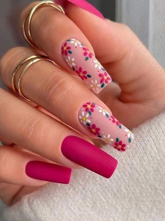 27+ Latest Dark Pink Nail Designs 2023