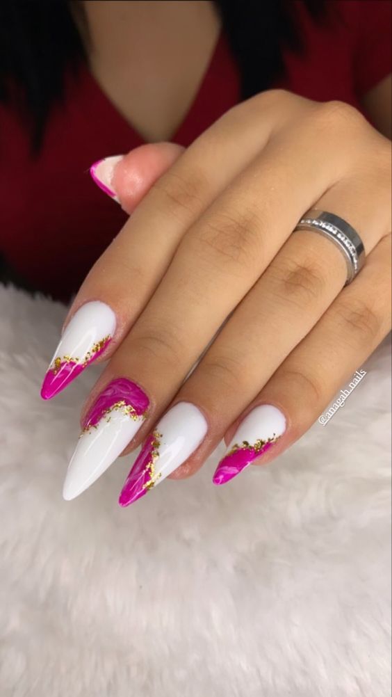46+ Bridal White And Pink Nail Designs 2023