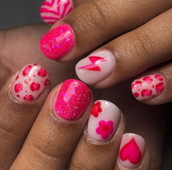 60+ Latest Red And Pink Nail Designs 2023