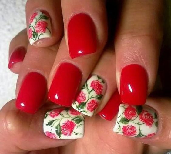 50+ Stunning Rose Nail Design