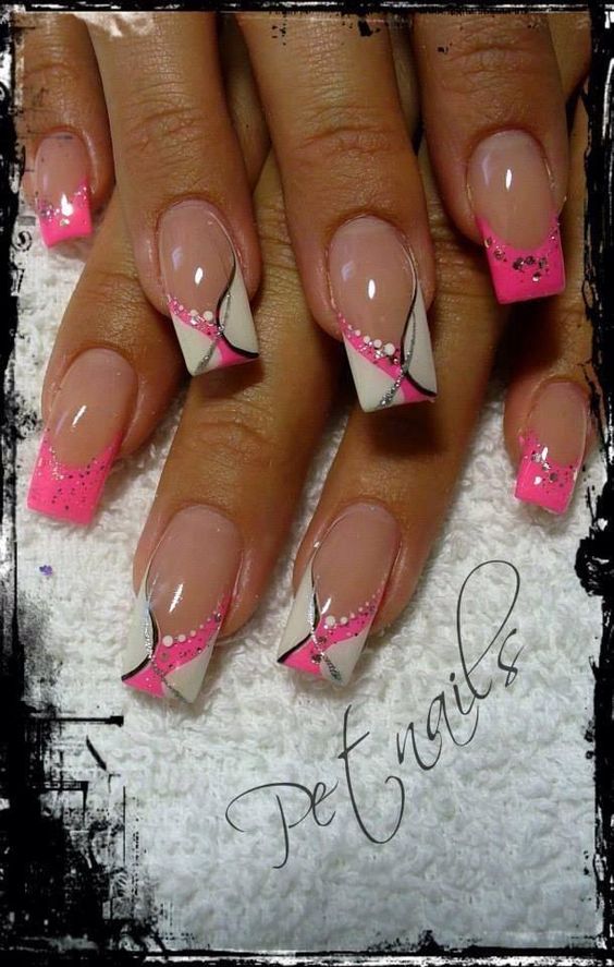 46+ Bridal White And Pink Nail Designs 2023