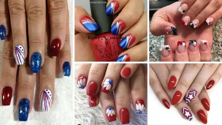 30+ Latest Red White And Blue Nail Designs 2024