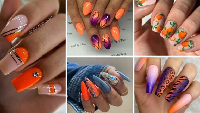 46+ Latest Orange Nail Designs 2023