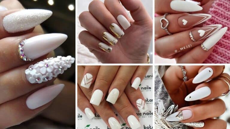 21+ Trendy White Nails With Design 2023