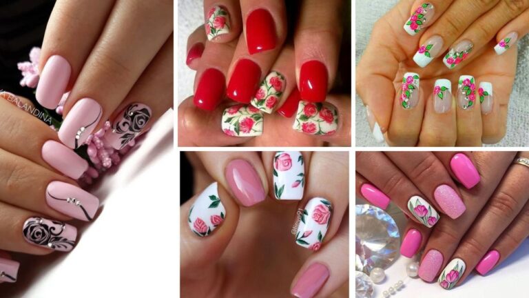 50+ Stunning Rose Nail Design