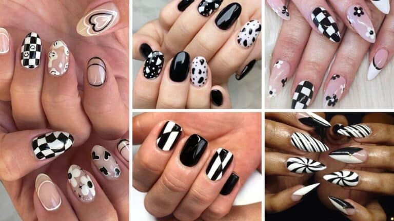 33+ Best Black And White Nail Designs 2023