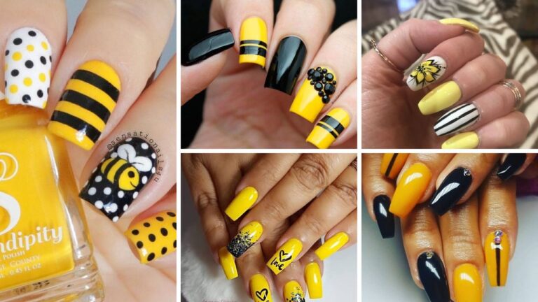 30+ Fabulous Yellow And Black Nail Design 2023