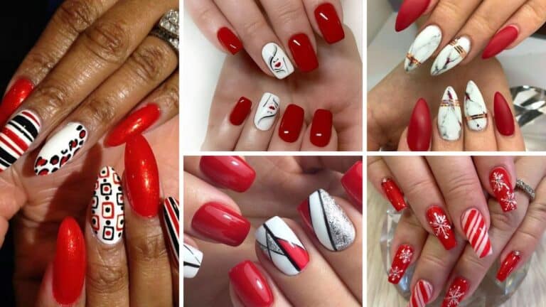 24+ Trendy Nail Designs Red And White 2023