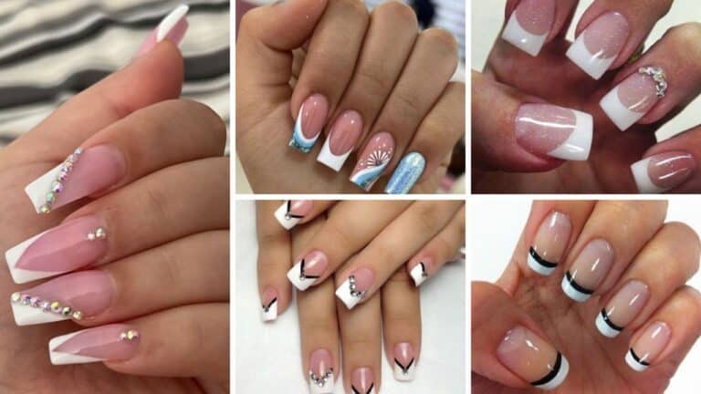 24+ Cute French White Tip Nail Designs 2023