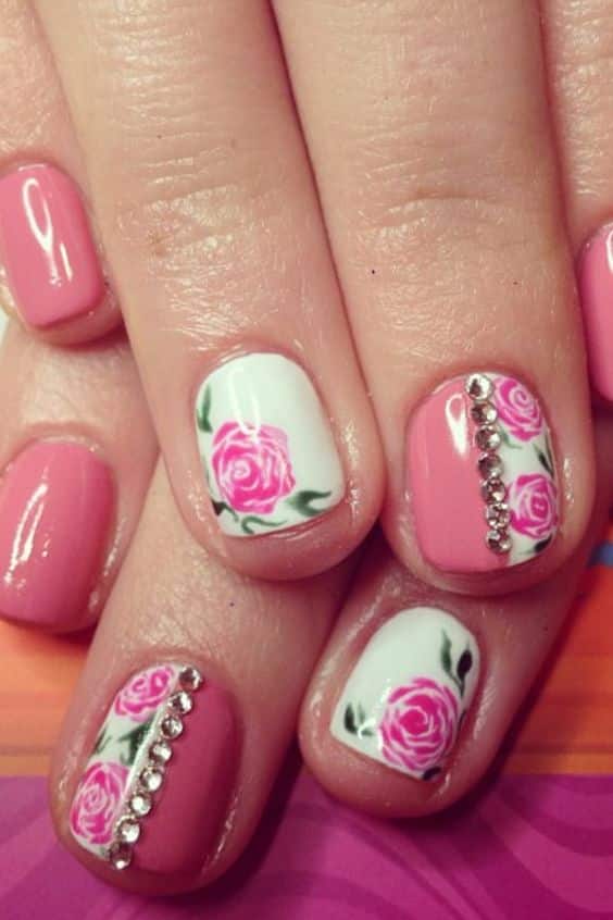 50+ Stunning Rose Nail Design