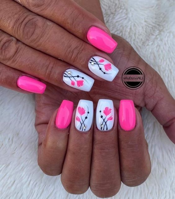 46+ Bridal White And Pink Nail Designs 2023