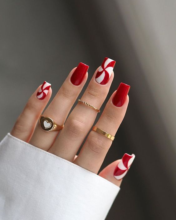 24+ Trendy Nail Designs Red And White 2023