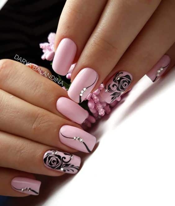 50+ Stunning Rose Nail Design