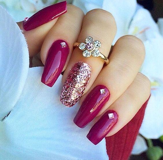 27+ Latest Dark Pink Nail Designs 2023