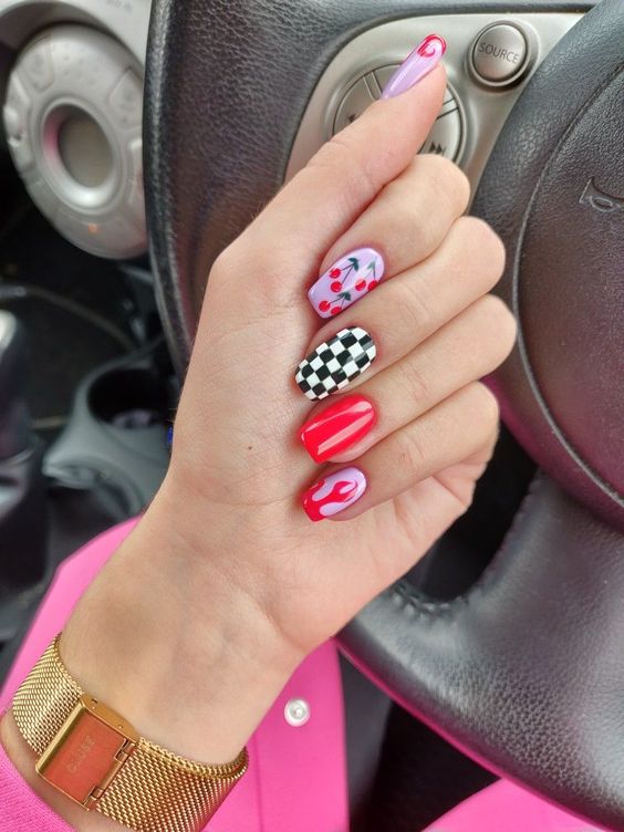 60+ Latest Red And Pink Nail Designs 2023