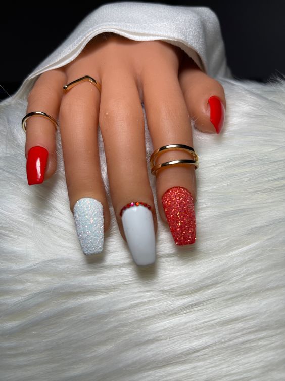 24+ Trendy Nail Designs Red And White 2023