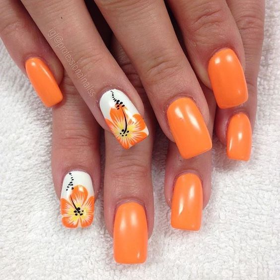 46+ Latest Orange Nail Designs 2023
