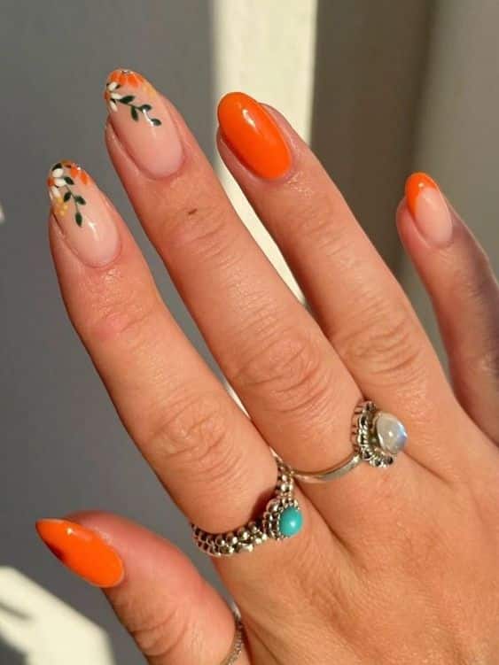 46+ Latest Orange Nail Designs 2023