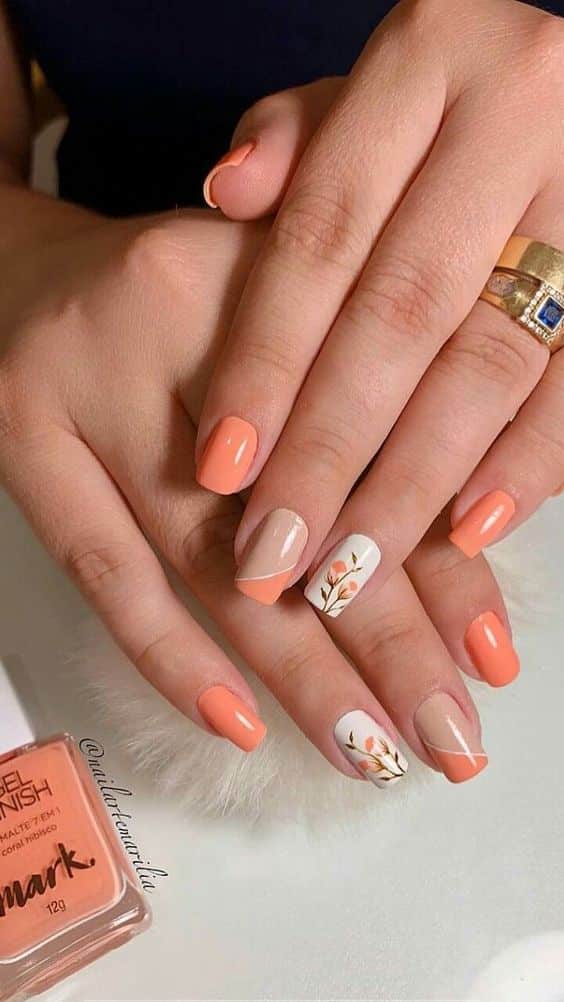 60+ Peach Nail Designs 2023