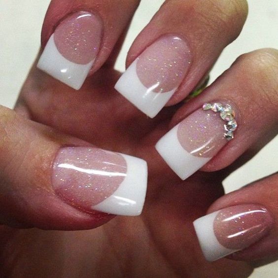 24+ Cute French White Tip Nail Designs 2023