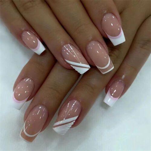 24+ Cute French White Tip Nail Designs 2023