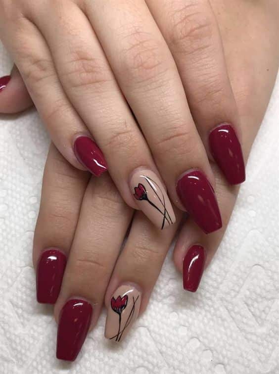 50+ Stunning Rose Nail Design