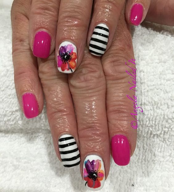 31+ Trendy Nail Designs With Stripes 2023