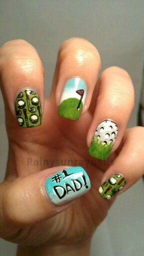 18+ Latest Father's Day Nail Designs 2023