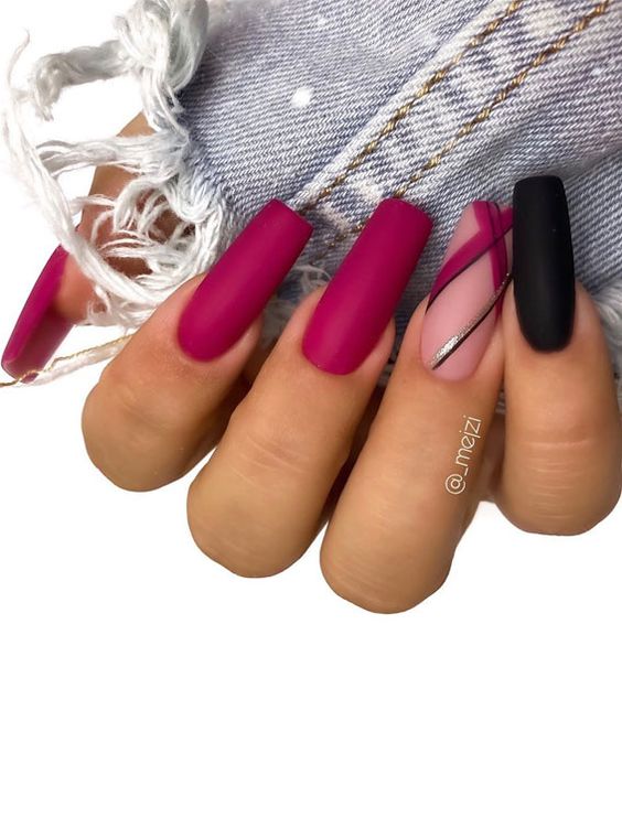 27+ Latest Dark Pink Nail Designs 2023