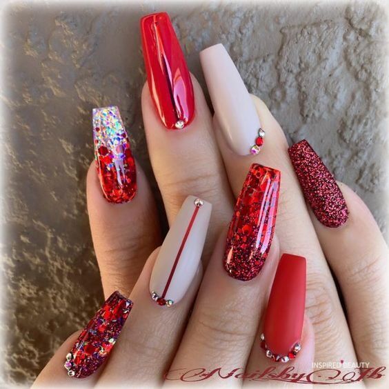 24+ Trendy Nail Designs Red And White 2023