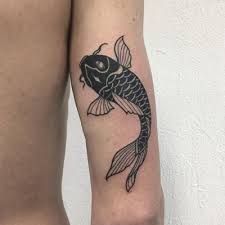 54+ Trendy Black and grey koi fish tattoo designs