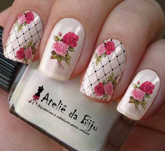 50+ Stunning Rose Nail Design