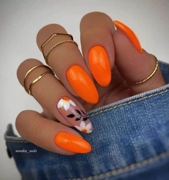 60+ Stunning Flower Nail Design 2023