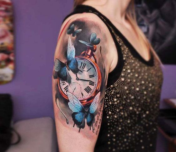 Clock Tattoos  20 Custom Clock Tattoo Designs