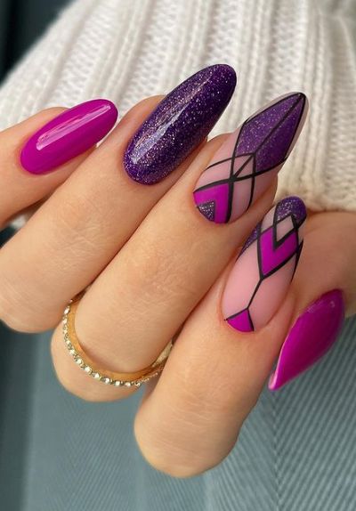 50+ Latest Purple And Pink Nail Designs 2023