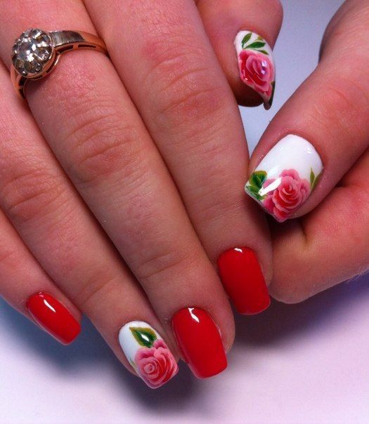 50+ Stunning Rose Nail Design