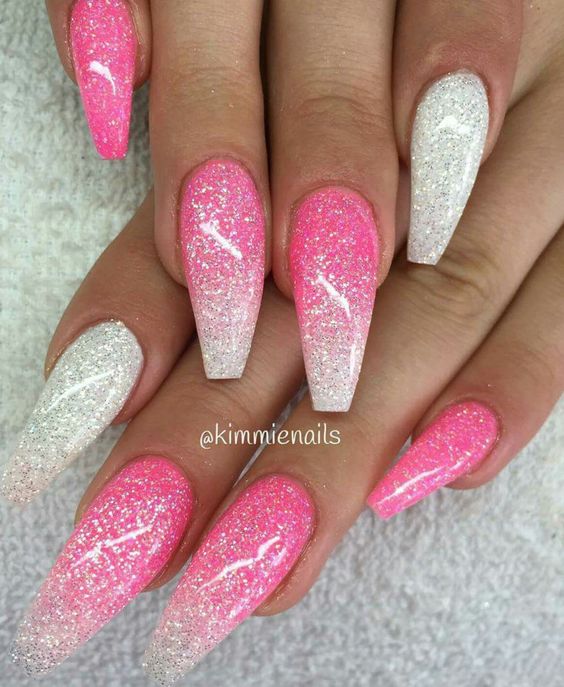 46+ Bridal White And Pink Nail Designs 2023