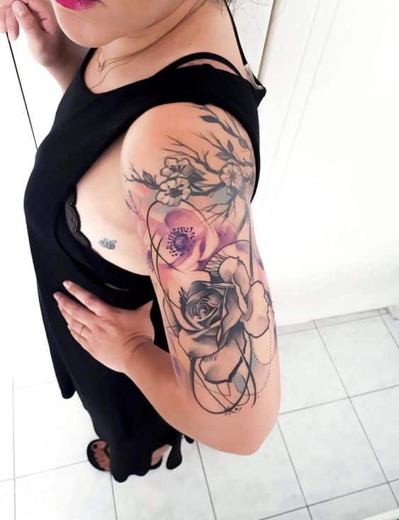 70 Flower Tattoo on Shoulder Ideas And The Meanings Behind Them  Saved  Tattoo