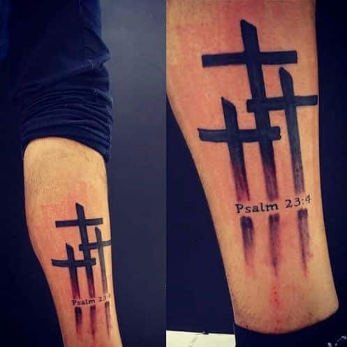  Three Cross Tattoo Designs 