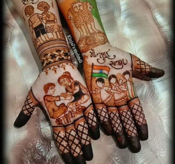 Right hand mehndi design front Archives - Fashionisk