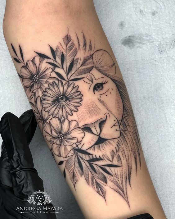 Update 71 female lion tattoo on thigh super hot  thtantai2