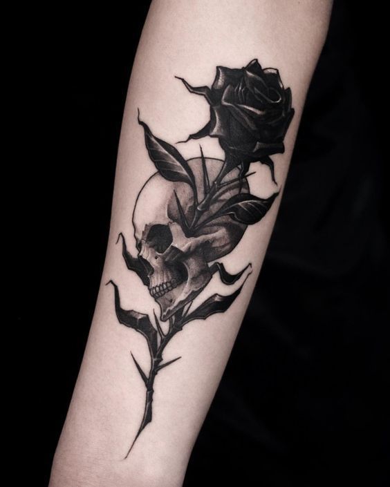 55+ Beautiful Black Rose Tattoo Designs 2023