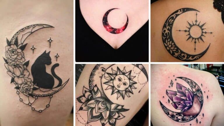 50+ Beautiful Simple Moon Tattoo Designs 2024