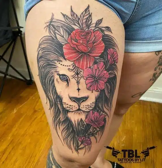 60+ Stunning Lion Tattoo For Women 2024