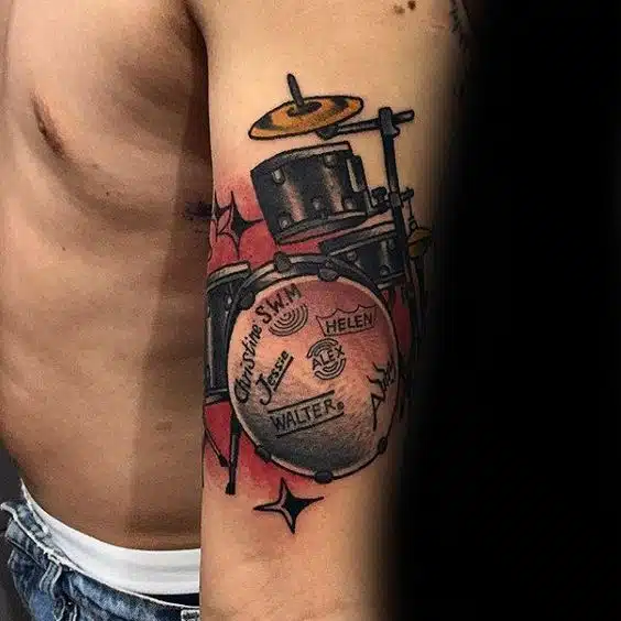 31+ Latest Drum Tattoo Ideas 2024