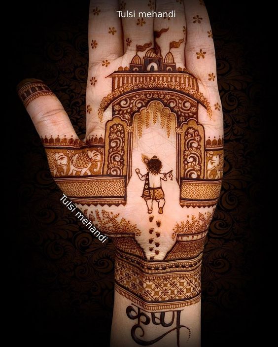 46+ Beautiful Janmashtami Mehndi Designs 2023
