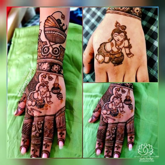 46+ Beautiful Janmashtami Mehndi Designs 2023