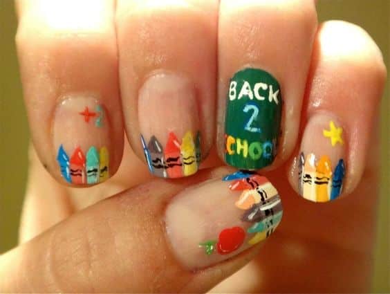 60+ Beautiful Back To School Nails 2023