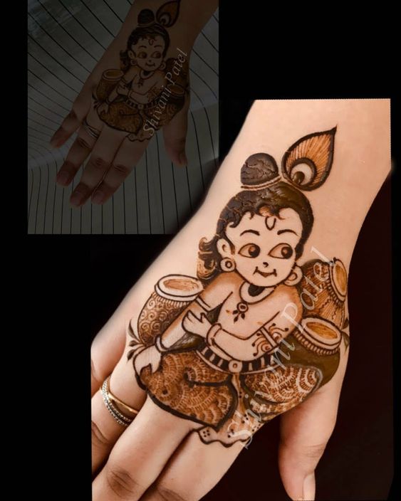46+ Beautiful Janmashtami Mehndi Designs 2023